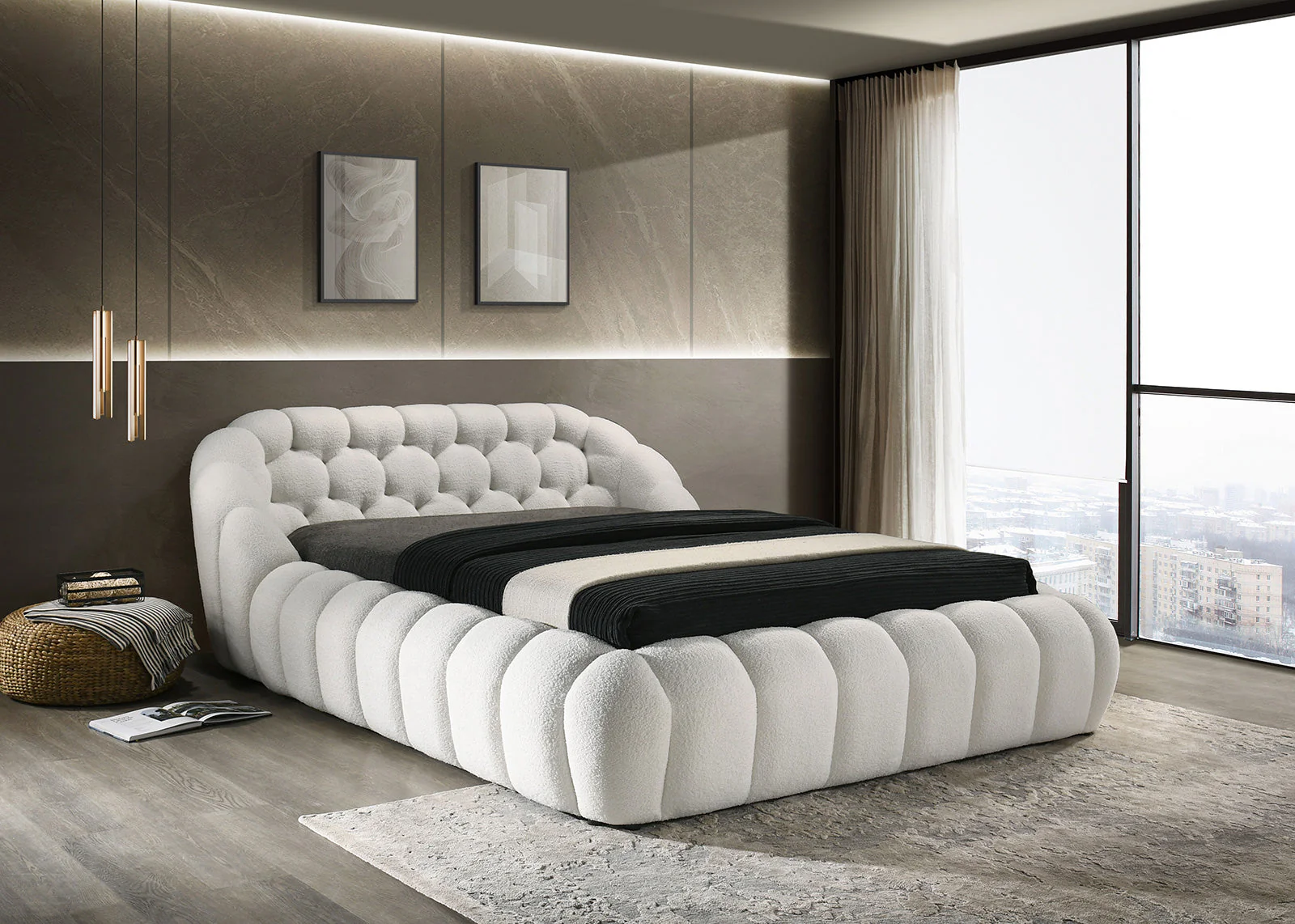 Newquay White Queen Bed - Image 3