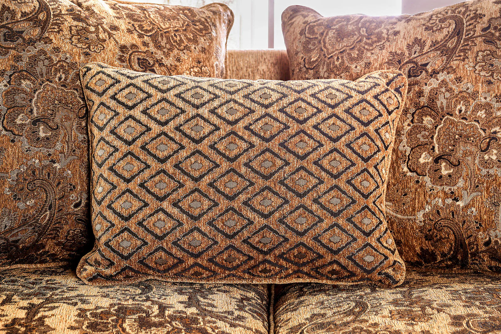 Nicanor Tan/Gold Loveseat - Image 5