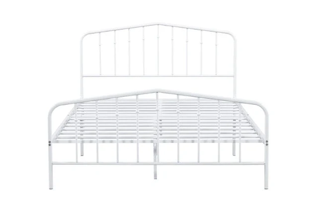 Nicoli White Full Metal Bed - Image 3