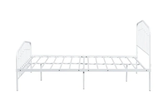 Nicoli White Full Metal Bed - Image 5