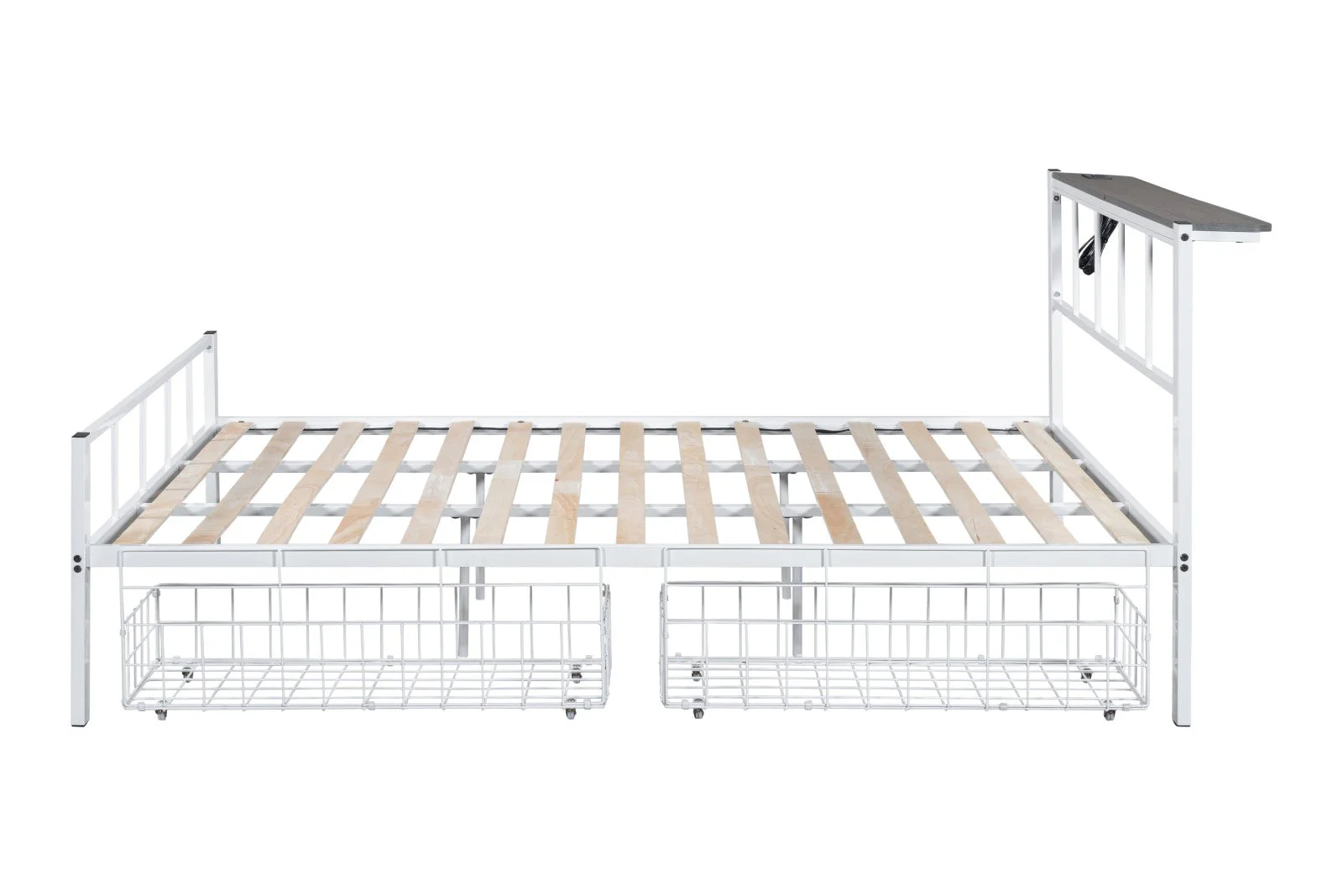 Nicoli White Queen Metal Bed - Image 3