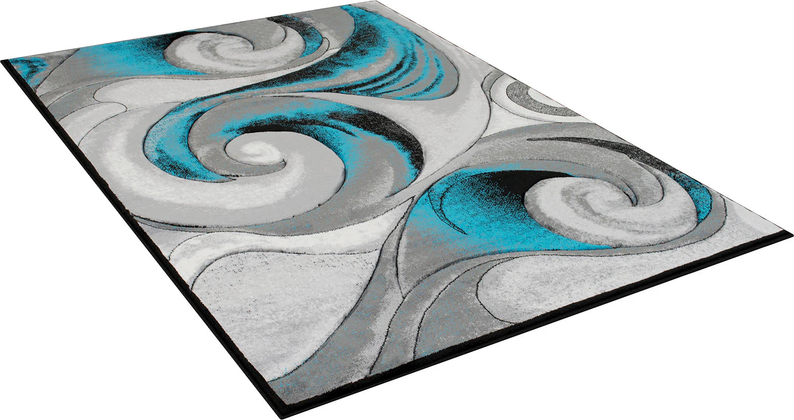 Niksar Turquoise 5' X 7' Area Rug - Image 2