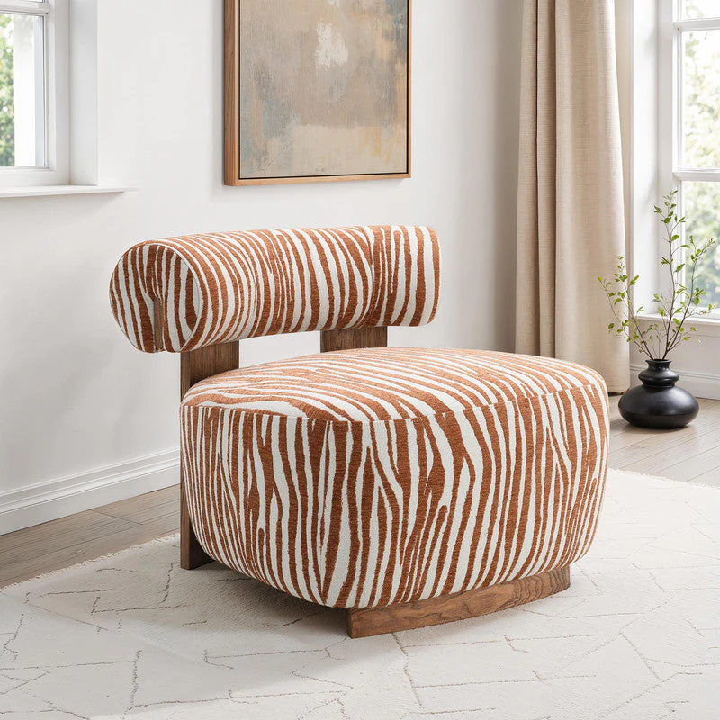 Niobe Rustic Orange Accent Chair - Image 2