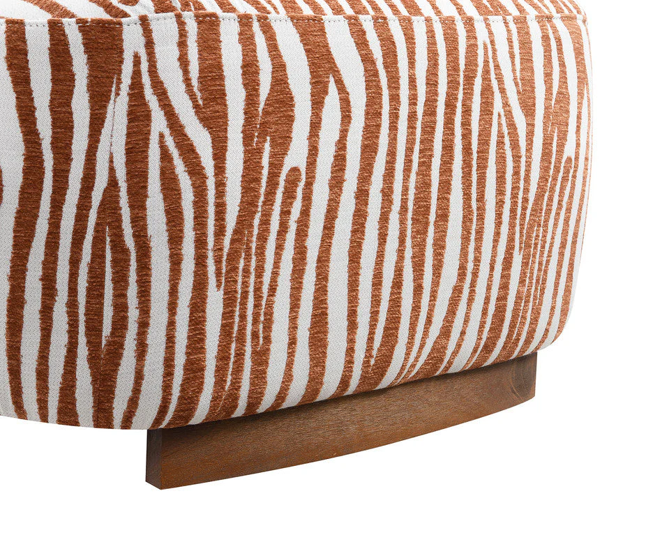 Niobe Rustic Orange Accent Chair - Image 5