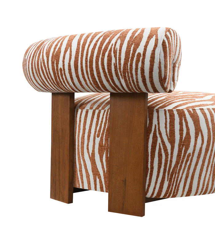 Niobe Rustic Orange Accent Chair - Image 6