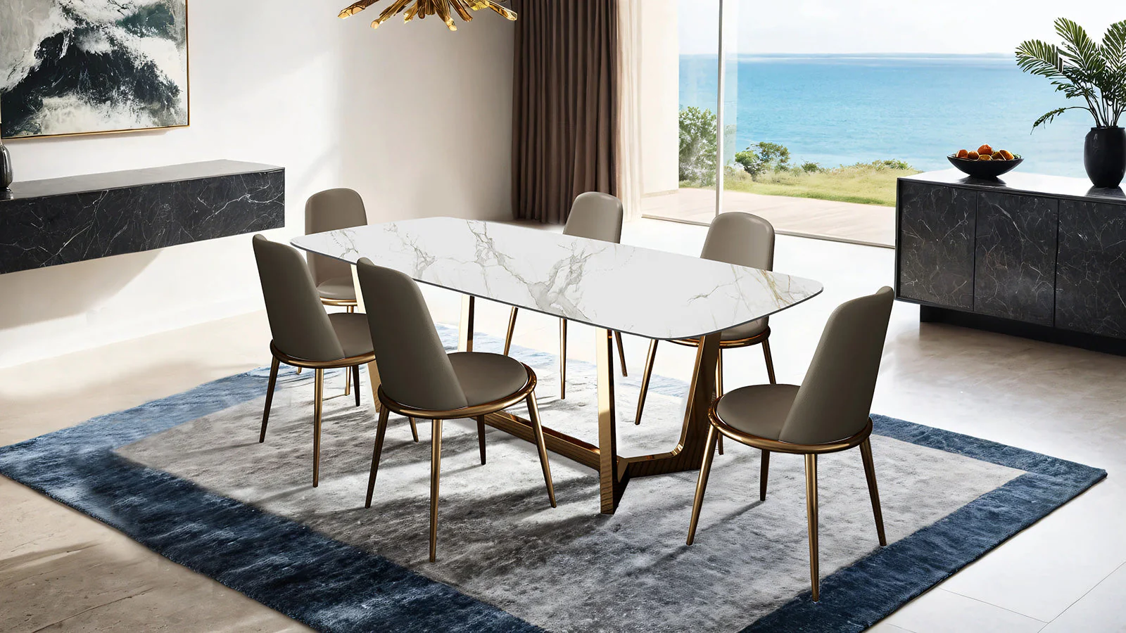 Norelli Gold/Taupe Side Chair (Set of 2) - Image 2