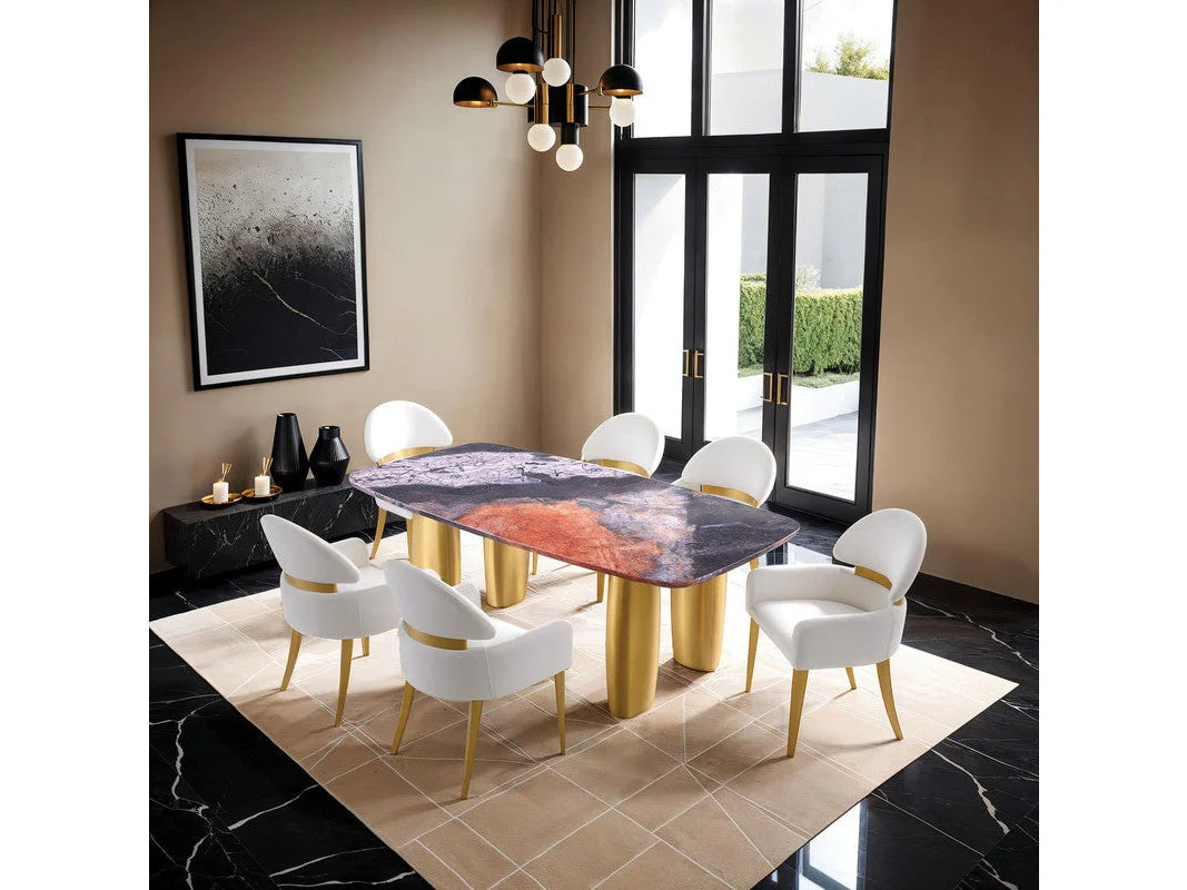 Northolt Black/Gray/Matte Gold 5 Pc. Dining Table Set