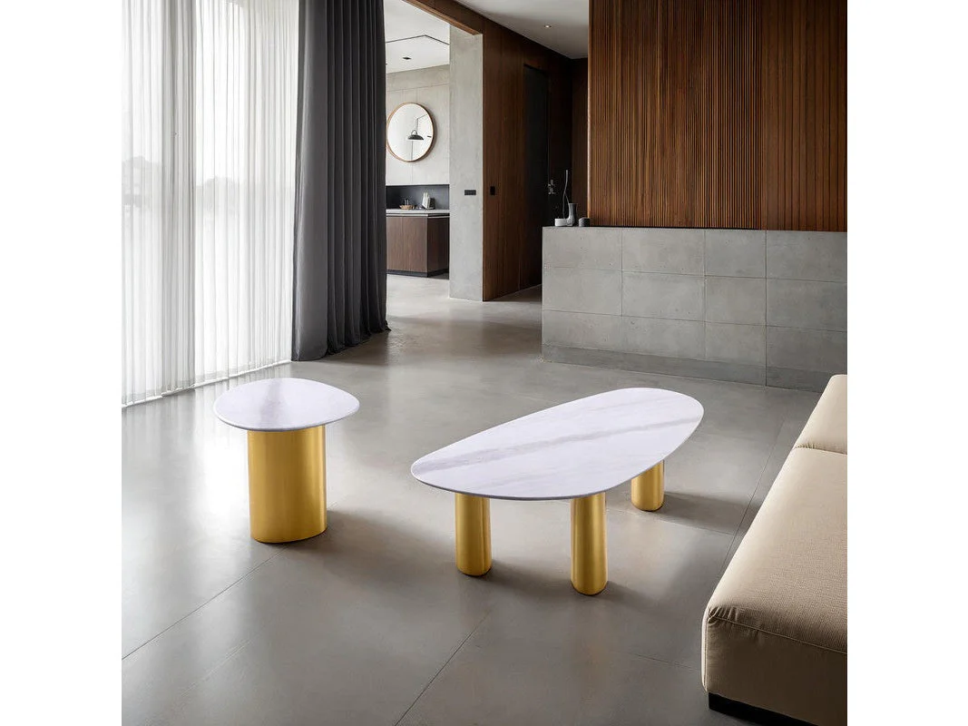 Northwich White/Matte Gold Coffee Table