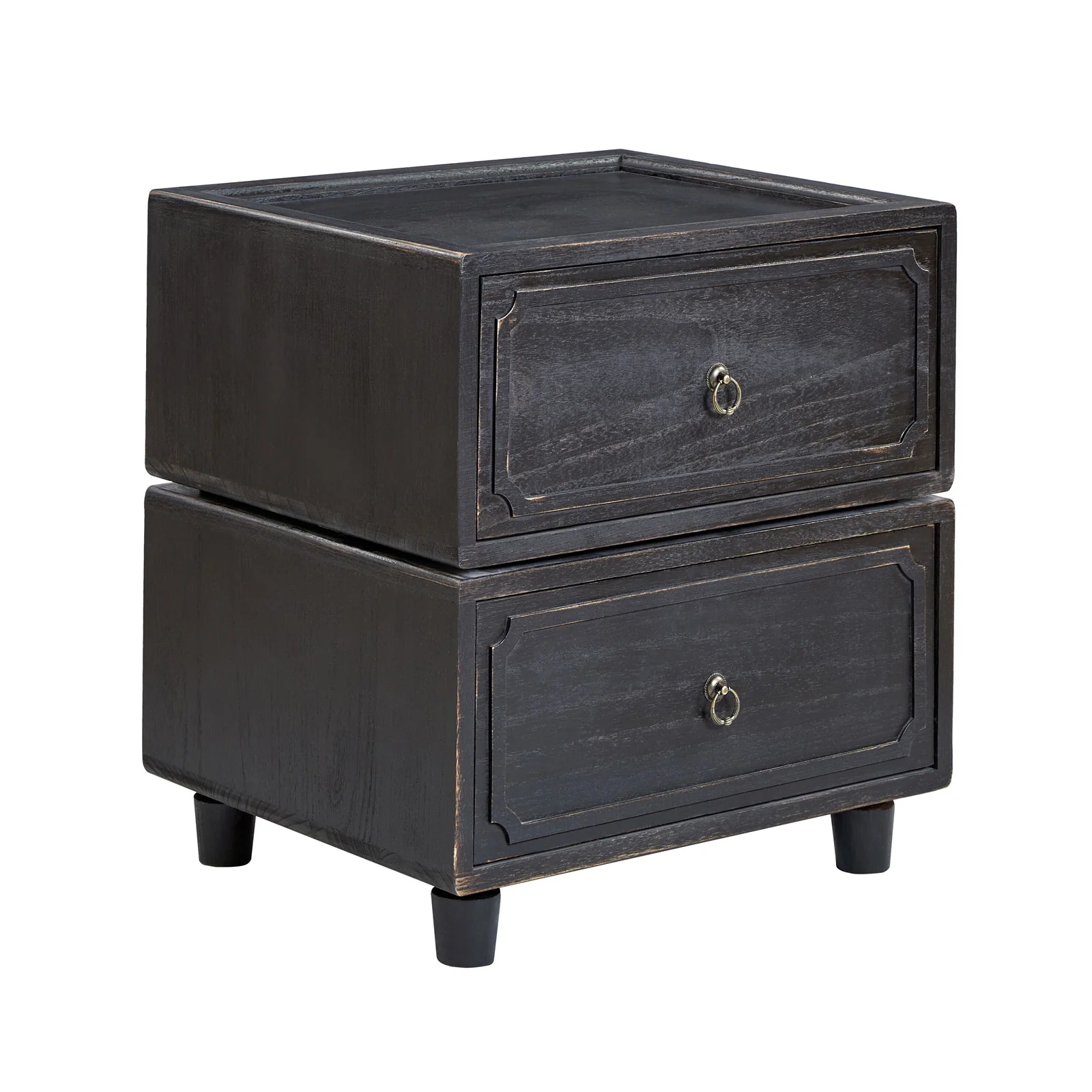 Nicole 2-Drawer Nightstand in Black - Image 2