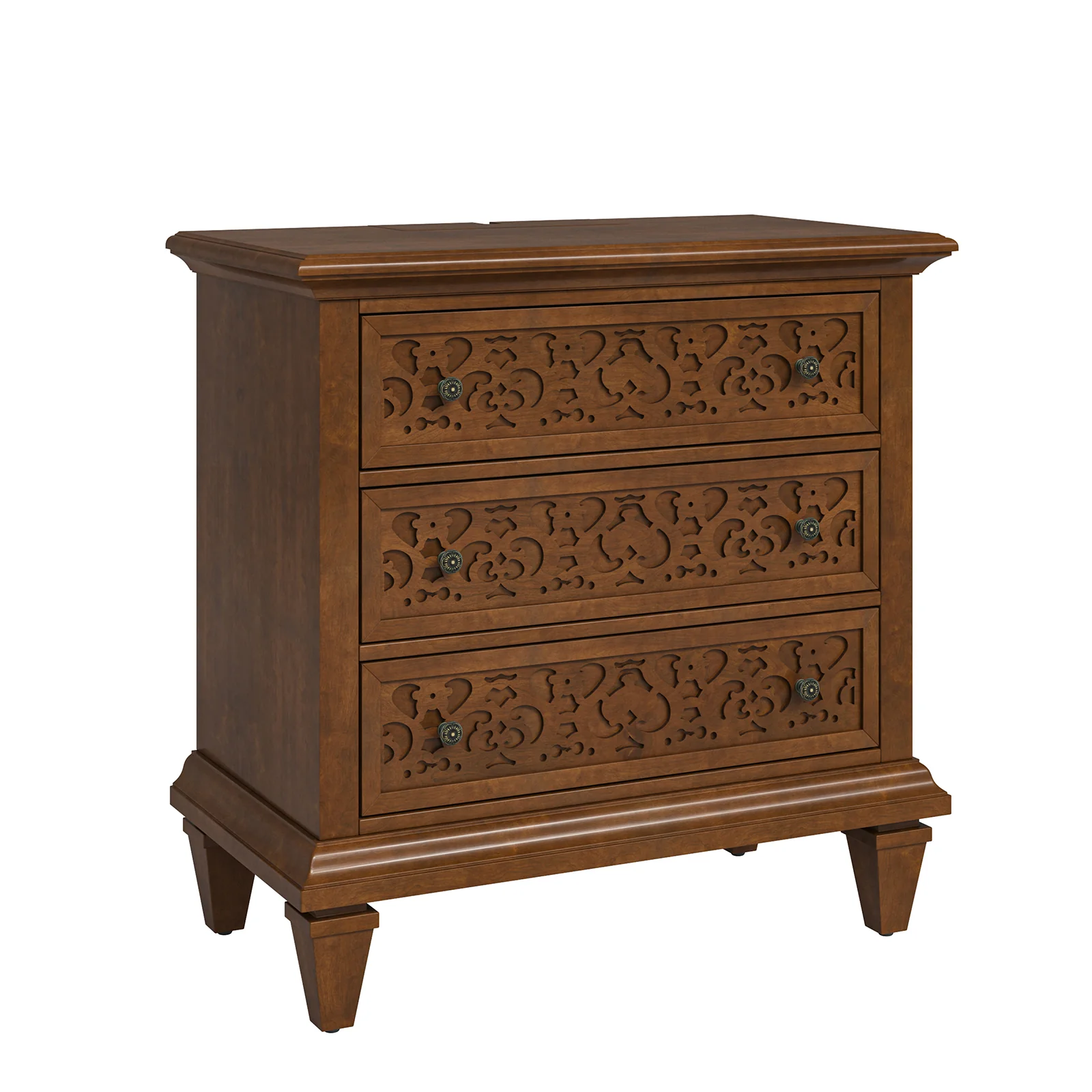 Vittorio 3 - Drawer Nightstand in Walnut - Image 2