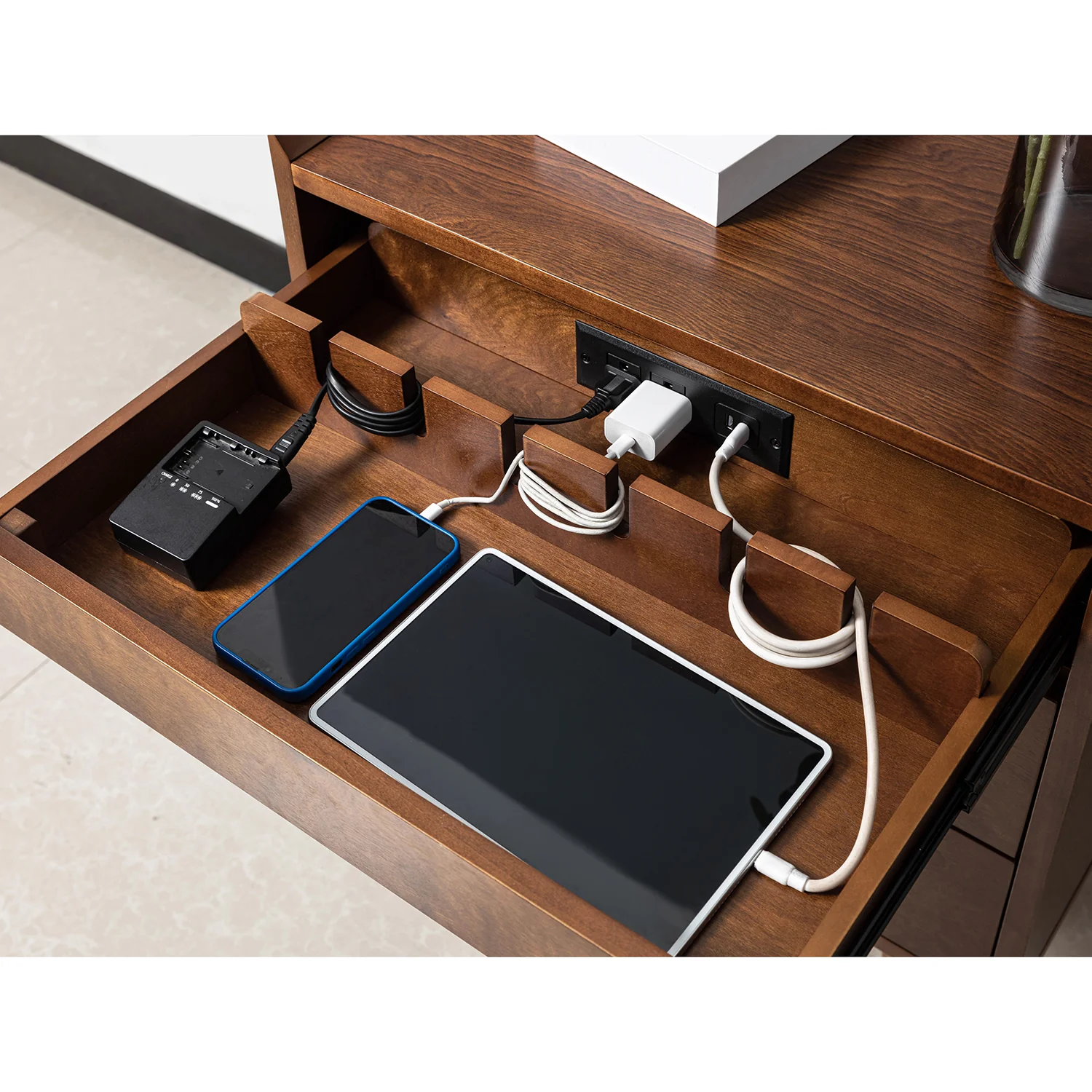 Florrie Nightstand in Walnut - Image 6
