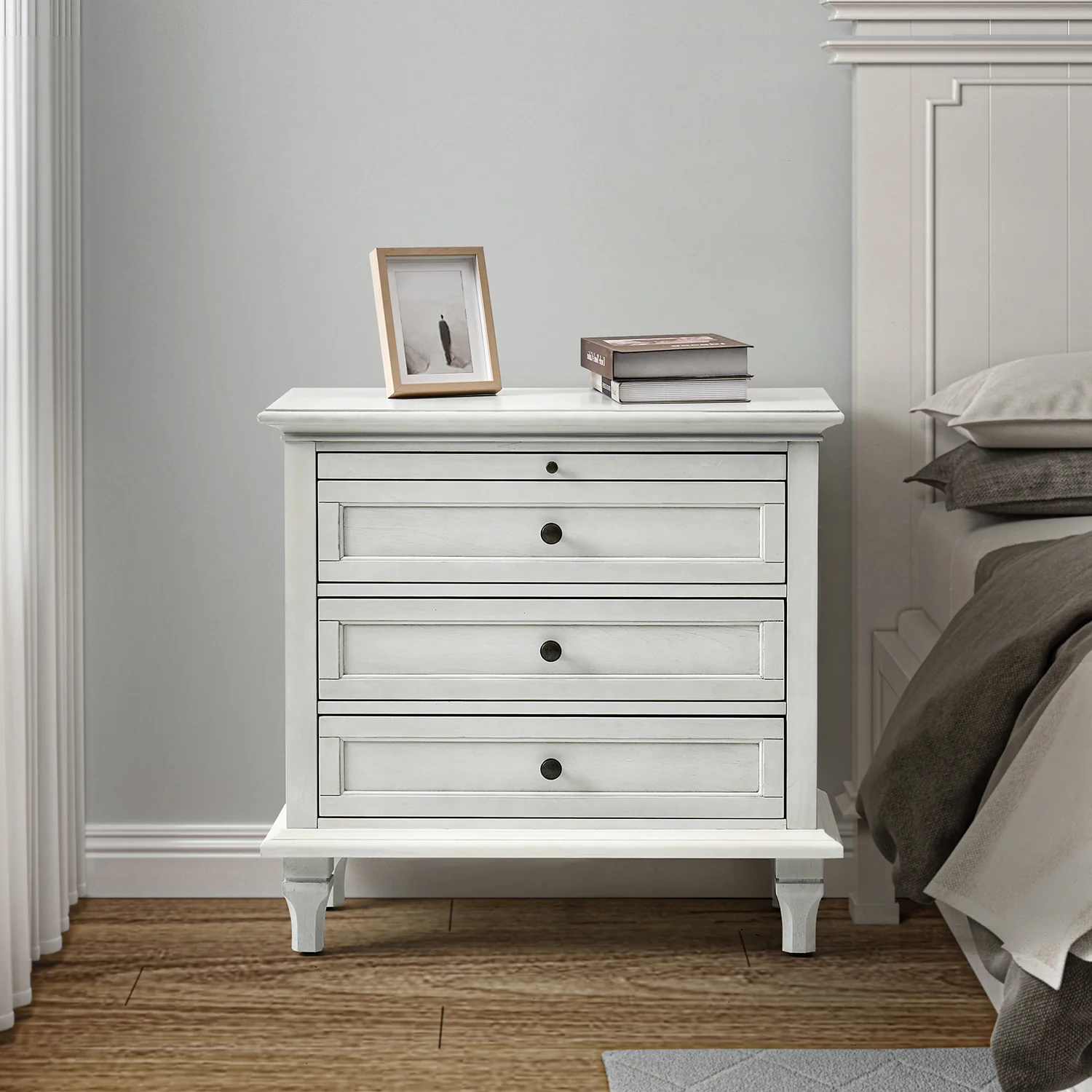 Dominic Nightstand in White