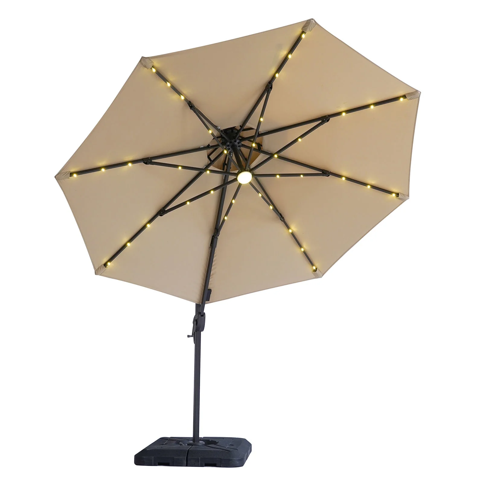 Nuti Beige Round Umbrella - Image 2