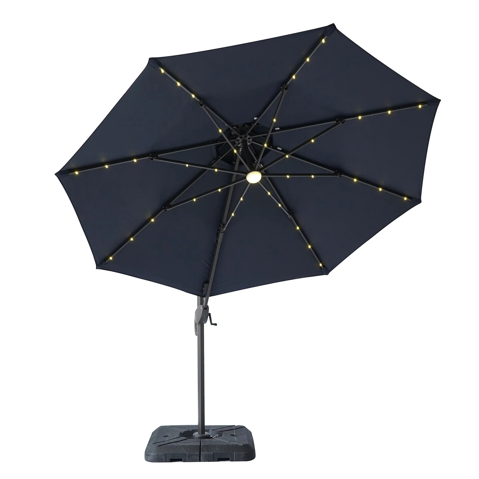 Nuti Blue Round Umbrella - Image 4