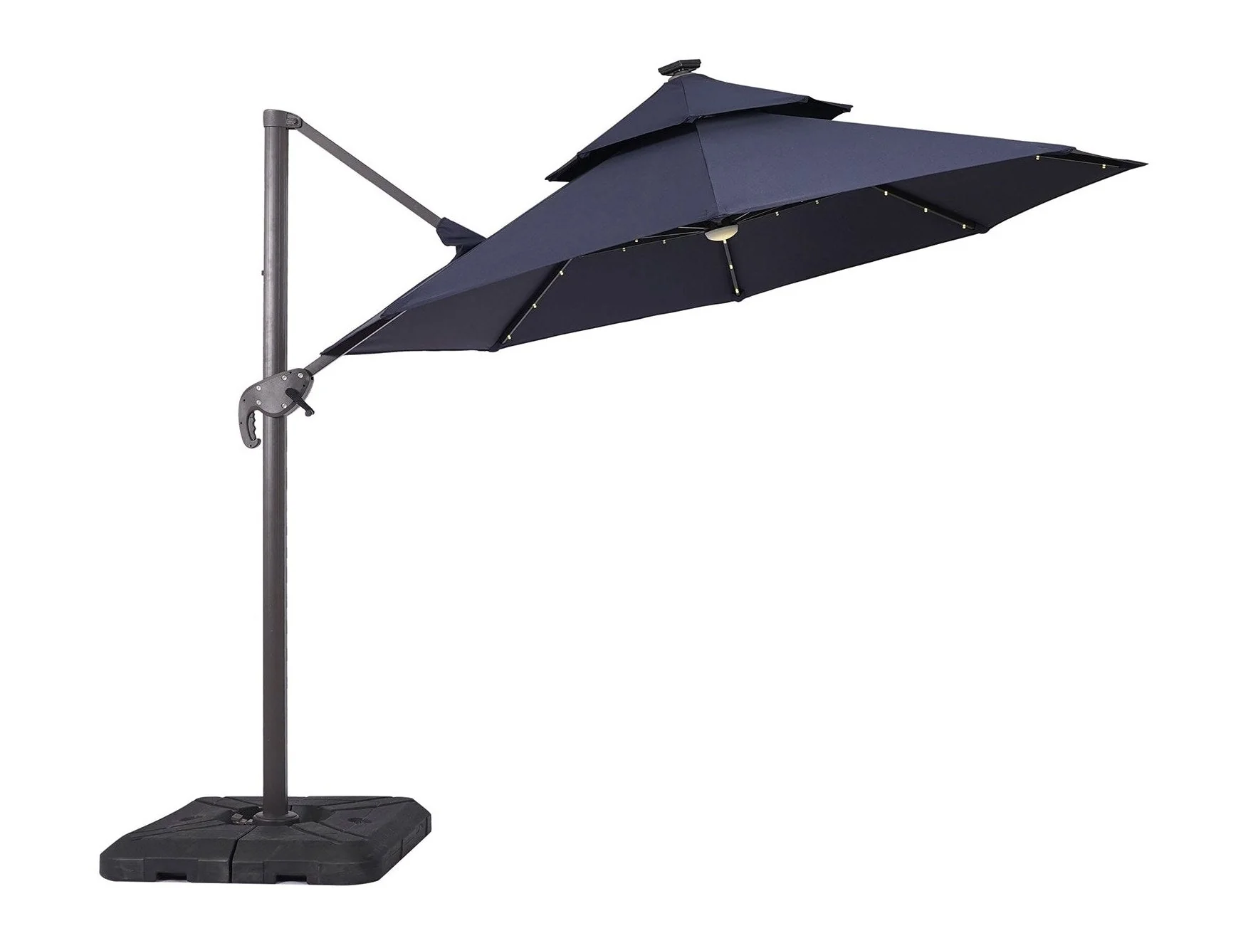 Nuti Blue Round Umbrella w/ Base