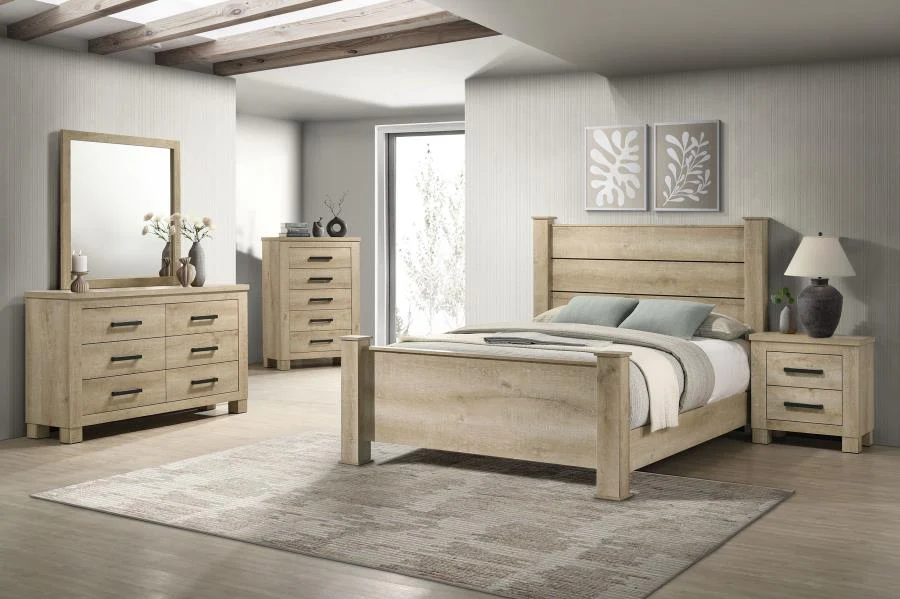 Oakglen Dresser Mirror Weathered Oak - Image 6