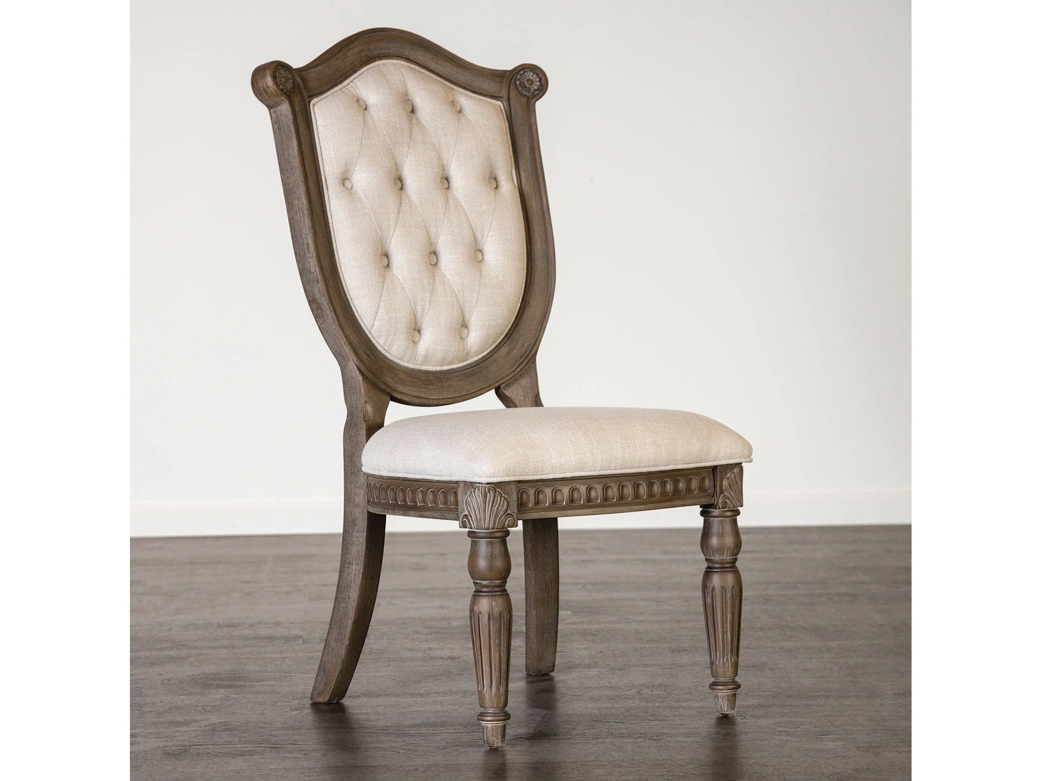 Oakham Weathered Oak/Beige Side Chair (Set of 2)