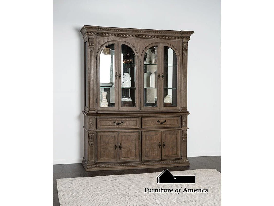 Oakham Weathered Oak Hutch Buffet
