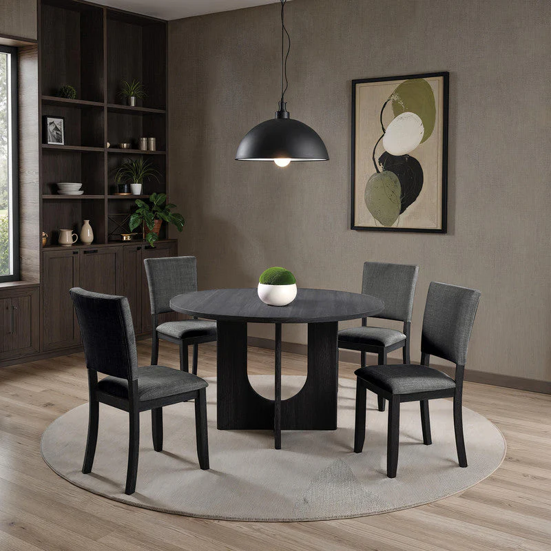 Oberto Dark Gray Side Chair (Set of 4) - Image 2