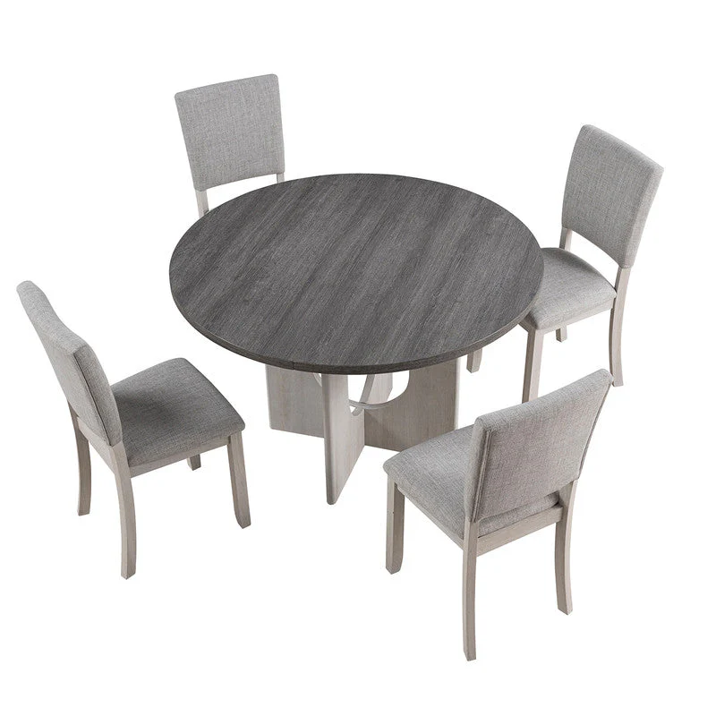 Oberto Gray Round Dining Table - Image 3