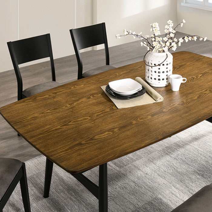 Oberwil Antique Oak & Black Dining Room Set - Image 4