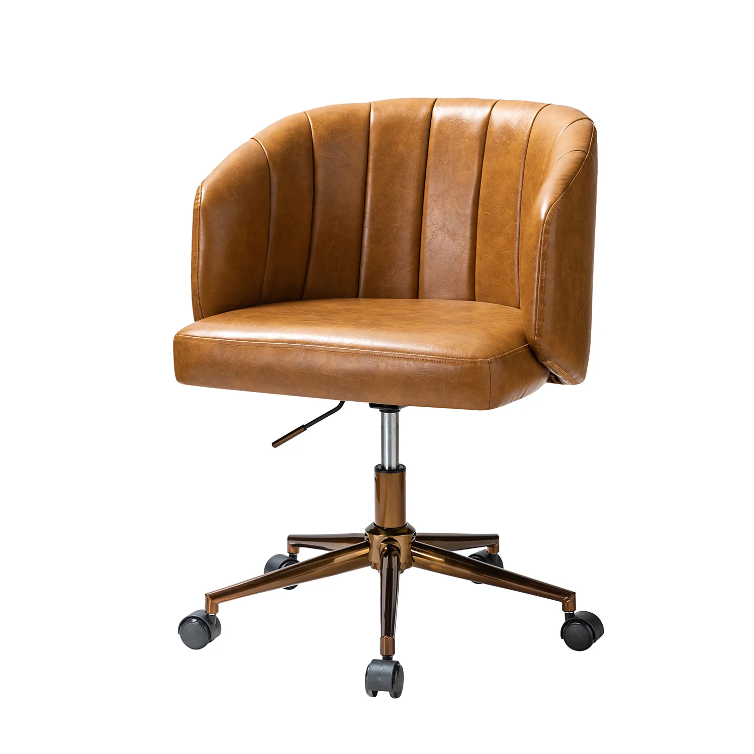 Eugene Vegan Leather Task Chair in Camel - Image 2