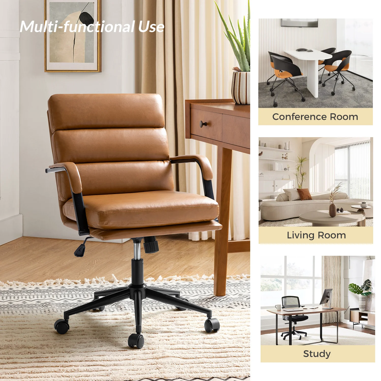 Indigo Task Chair in Camel - Image 6