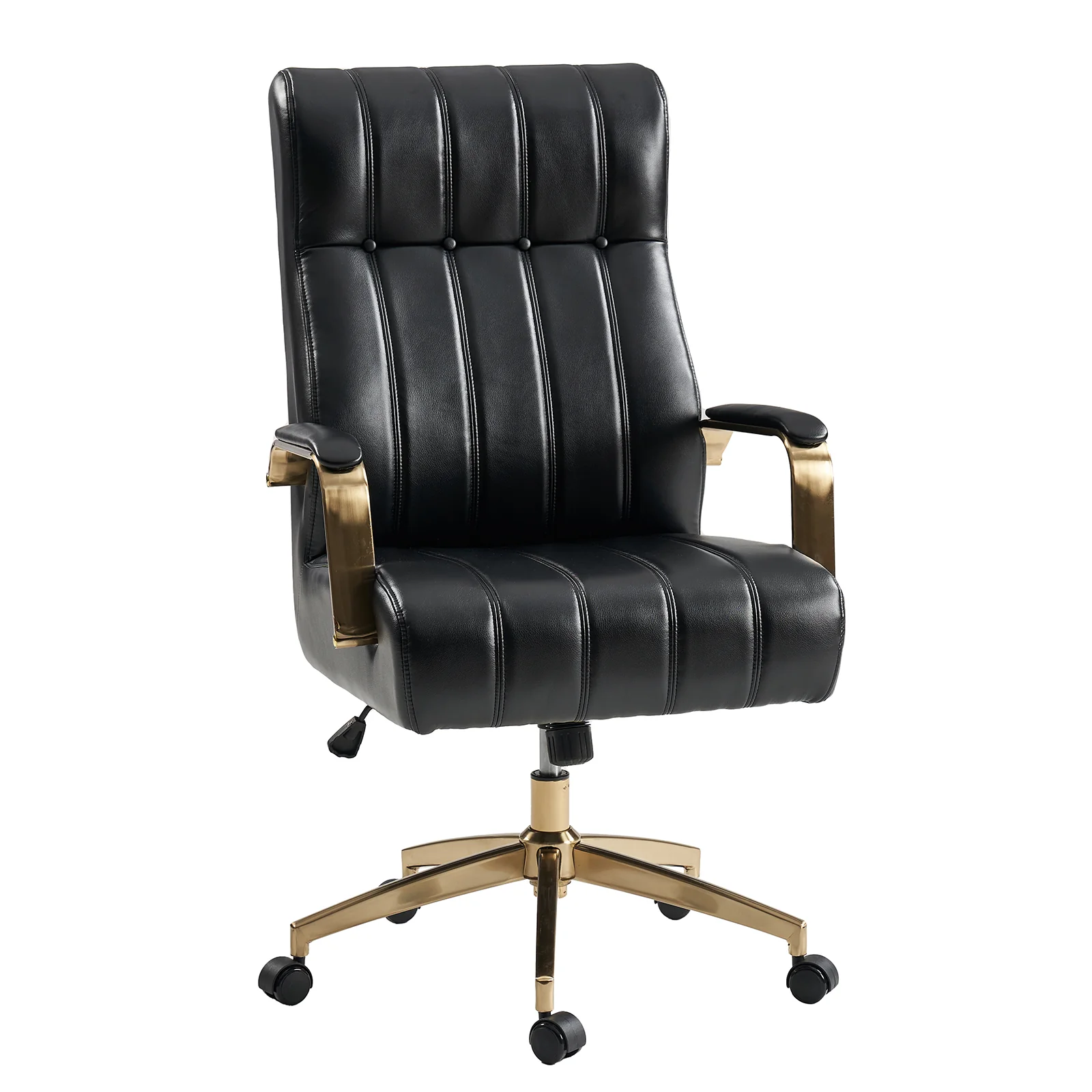 Conan Leather Ergonomic Executive Office Chair in Black - Image 2
