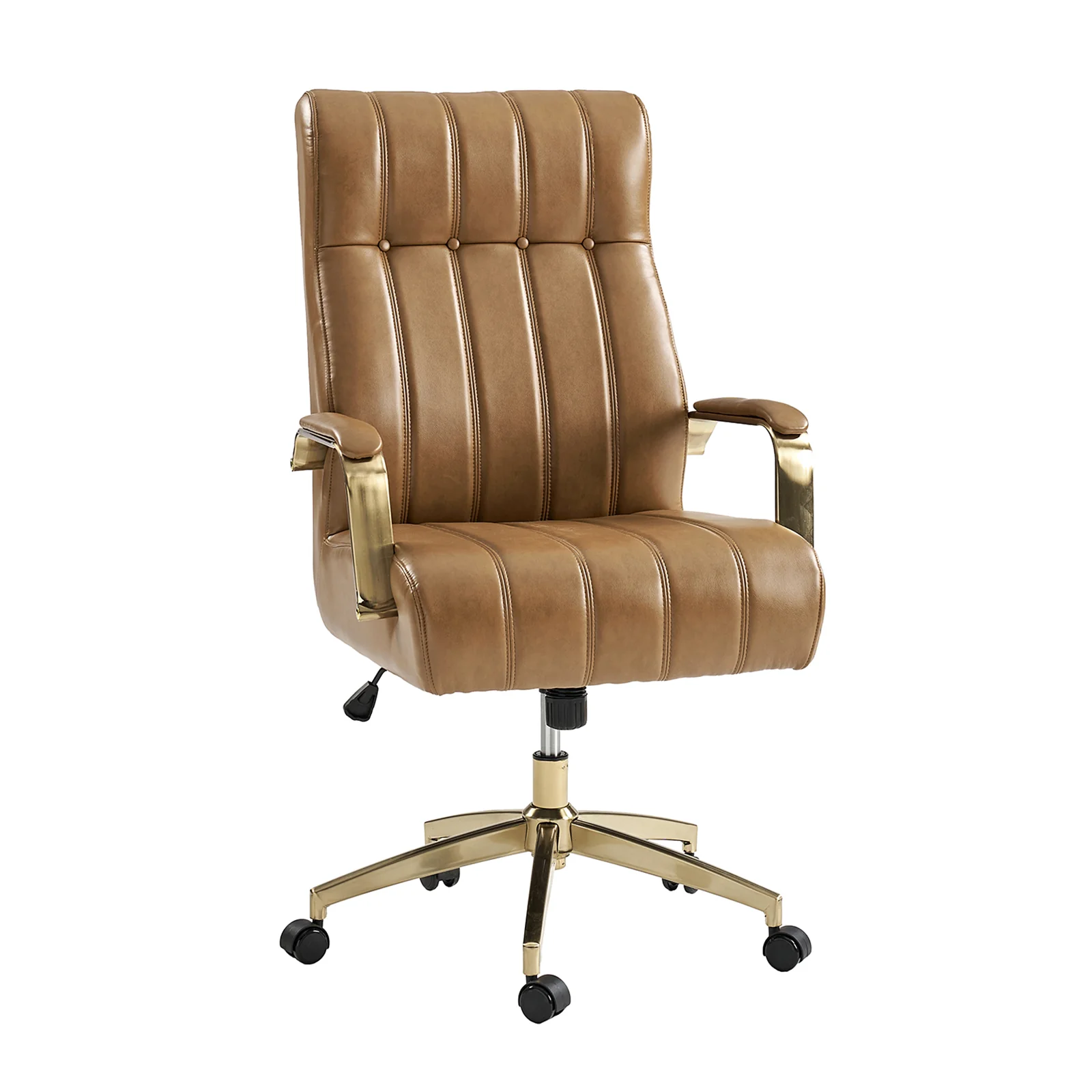 Conan Leather Ergonomic Executive Office Chair in Camel - Image 2