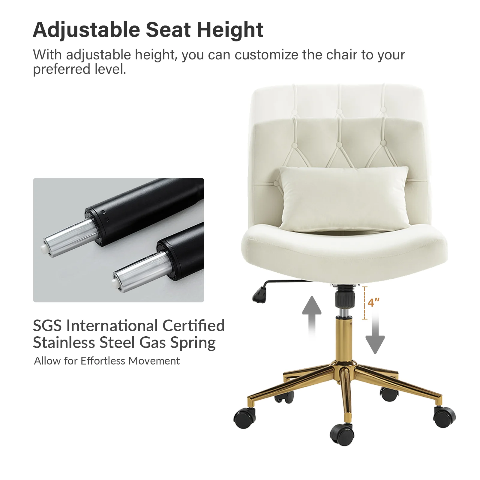 Violet Office Chair in Ivory - Image 5