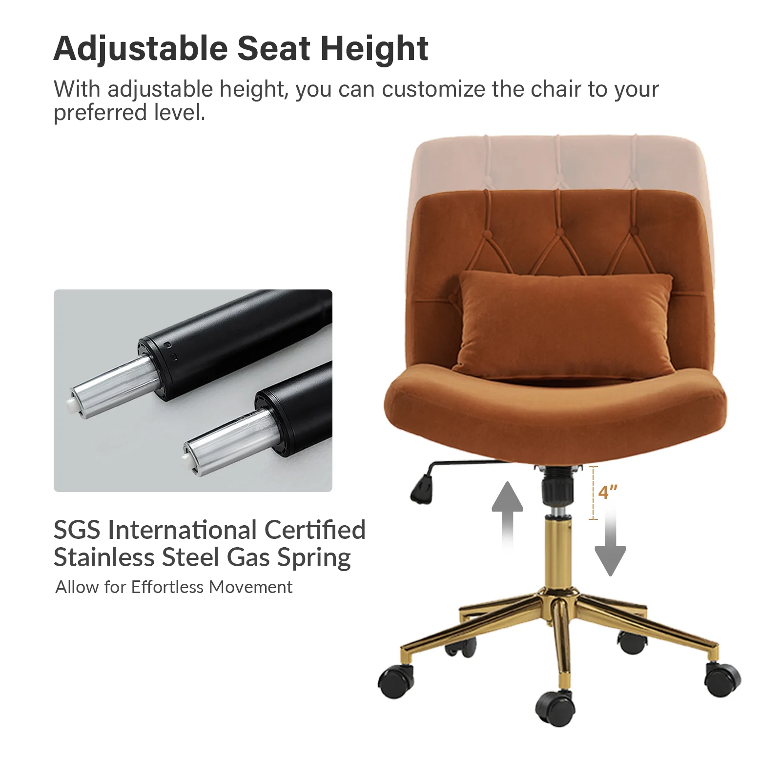 Violet Office Chair in Orange - Image 5