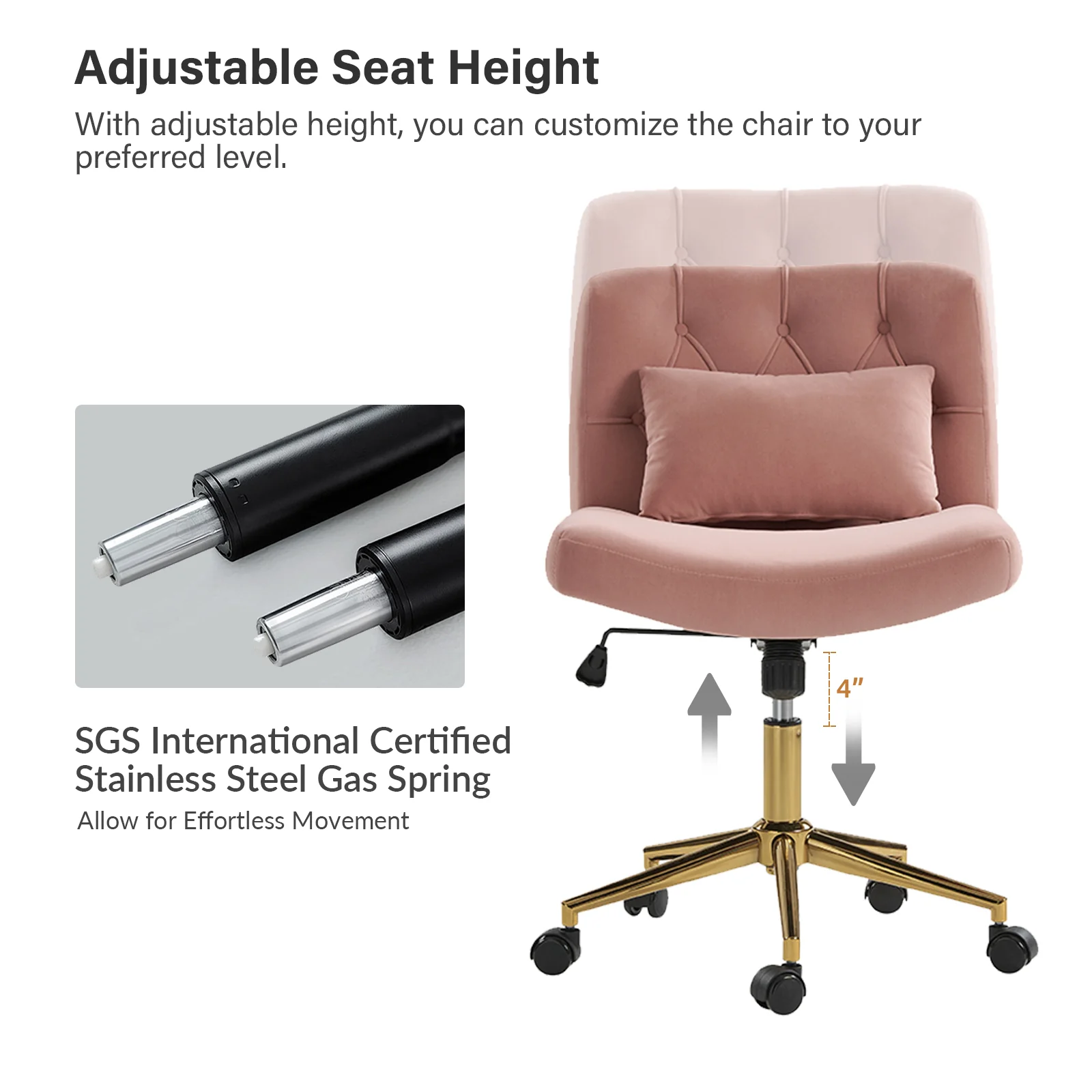 Violet Office Chair in Pink - Image 5