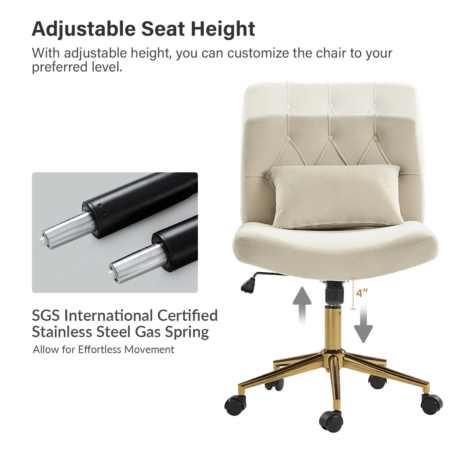 Violet Office Chair in Tan - Image 5