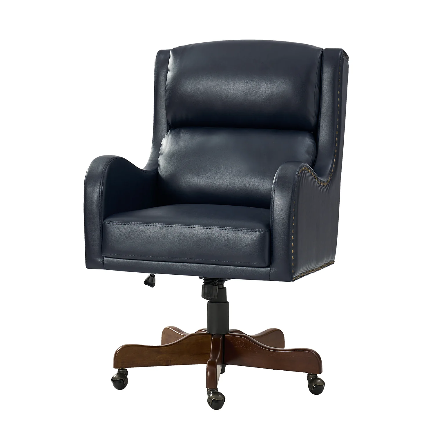 Viv Leather Executive Task Chair in Navy - Image 2