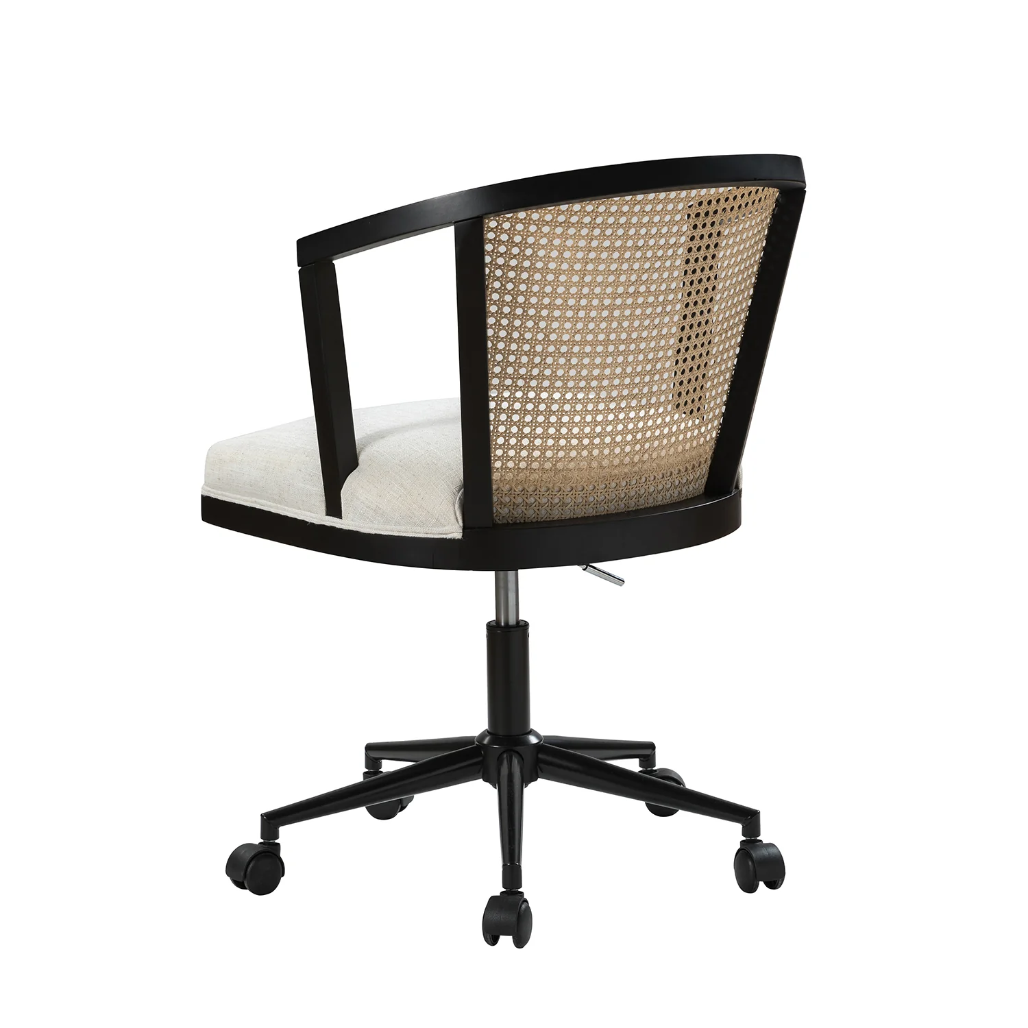 Freda Rattan Task Chair- in Black - Image 4