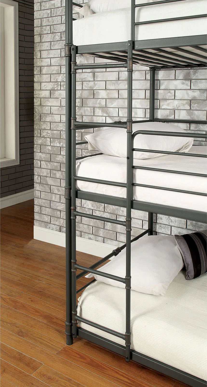 Olga I Antique Black Triple Bunk Bed - Image 6