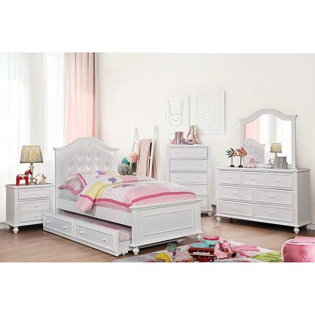 Olivia White Twin Bed - Image 2
