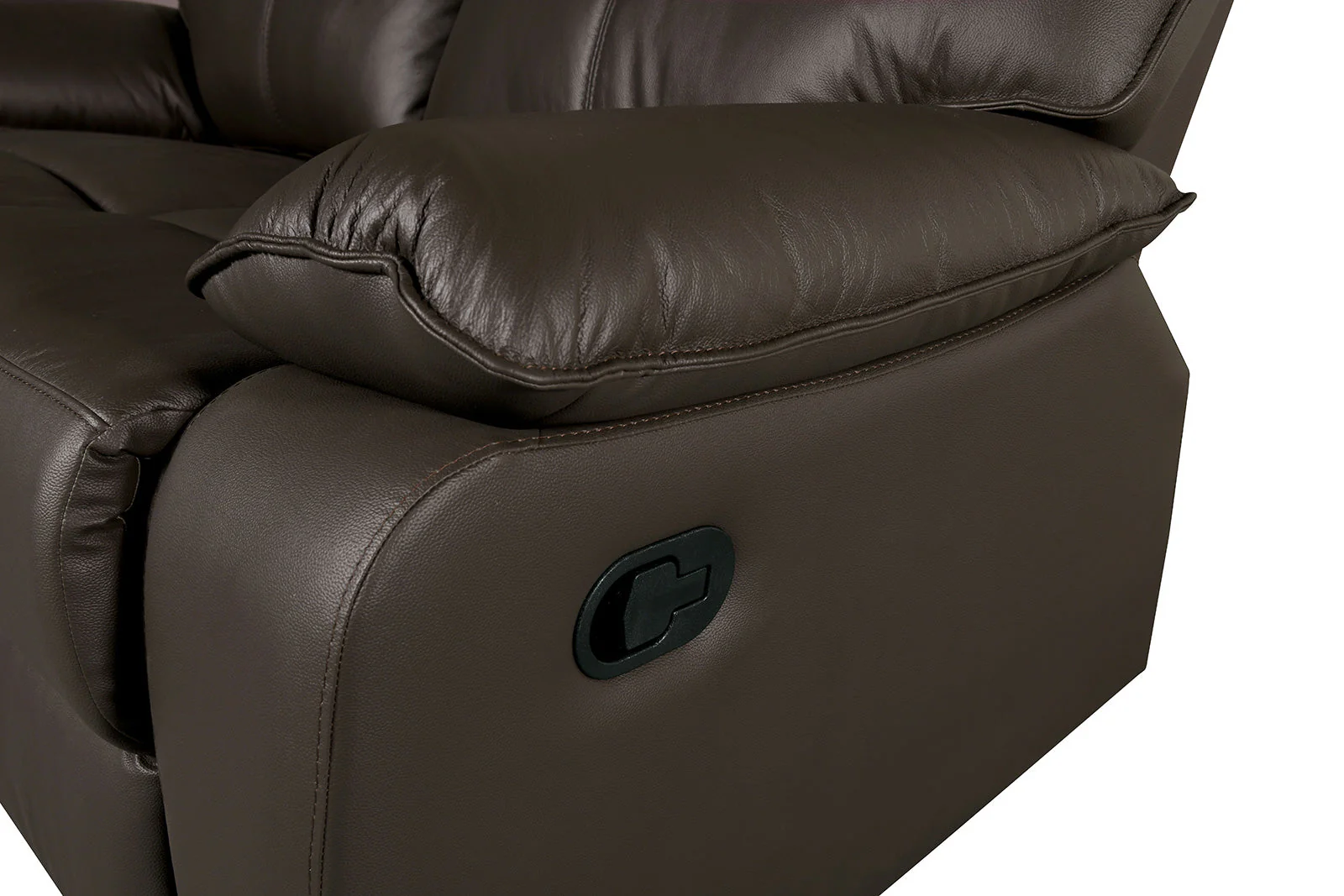Onoria Brown Leather Match Reclining Loveseat - Image 2