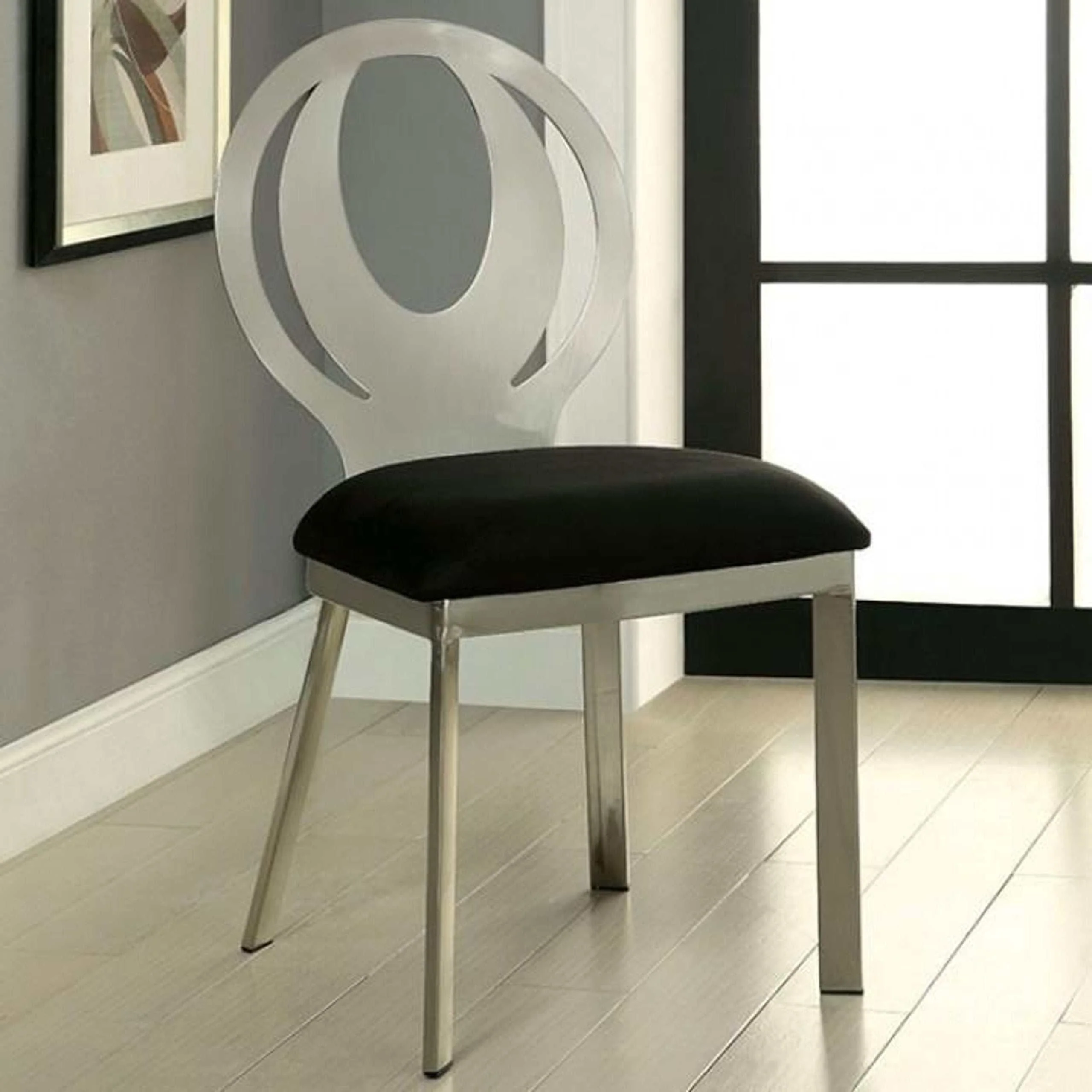 Orla Silver & Black 7pc Dining Room Set - Image 3