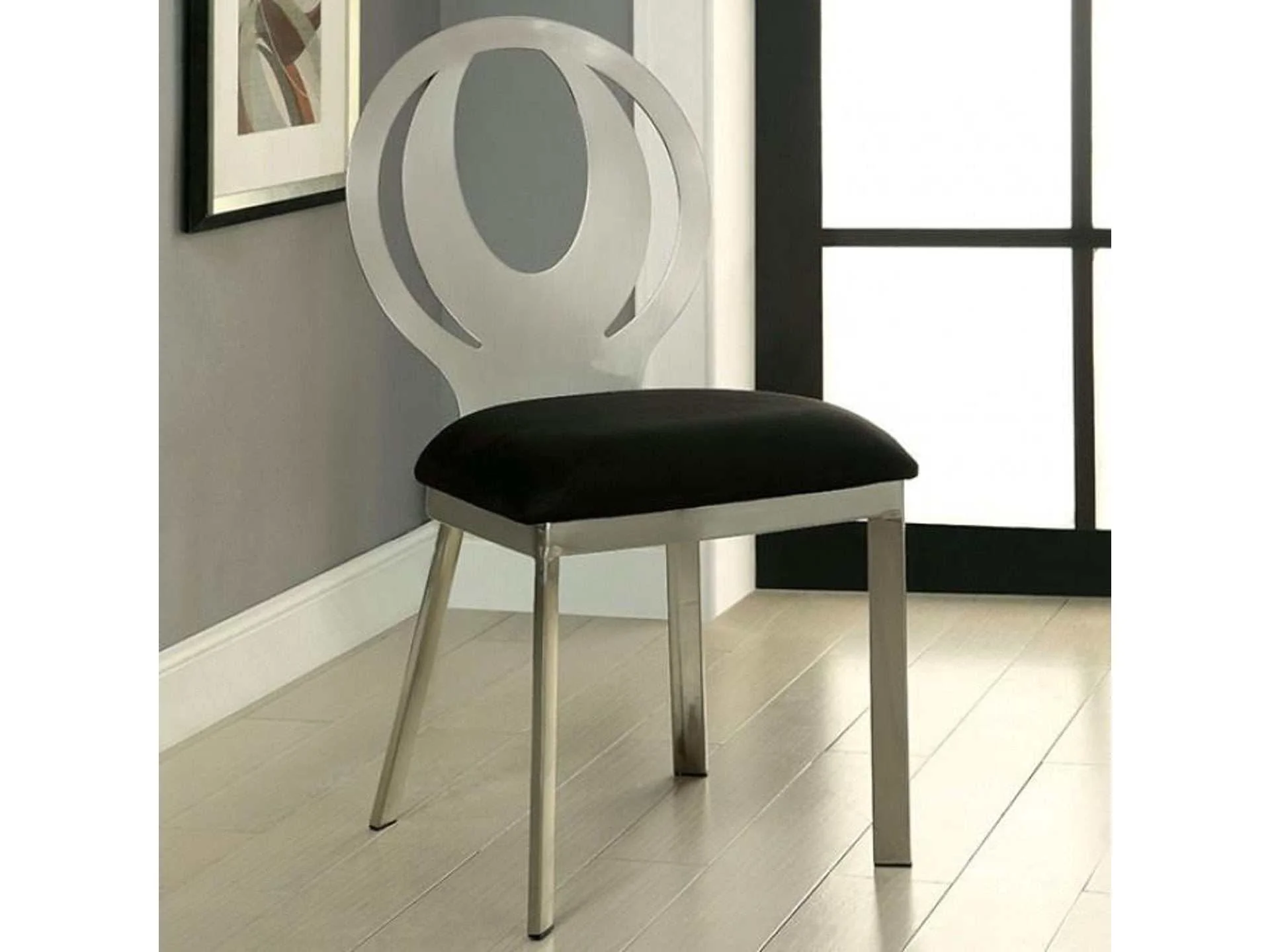Orla Silver & Black Dining Chair (Set of 2)