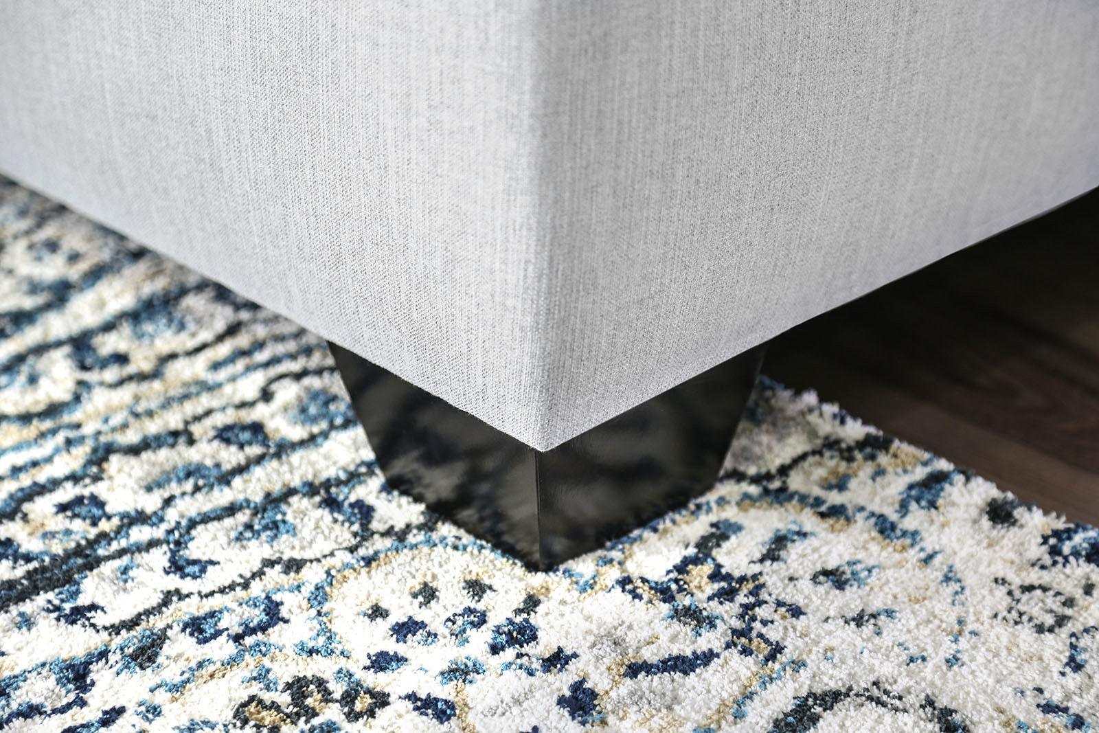 Ornella Light Gray & Blue L Shape Sectional Sofa - Image 4