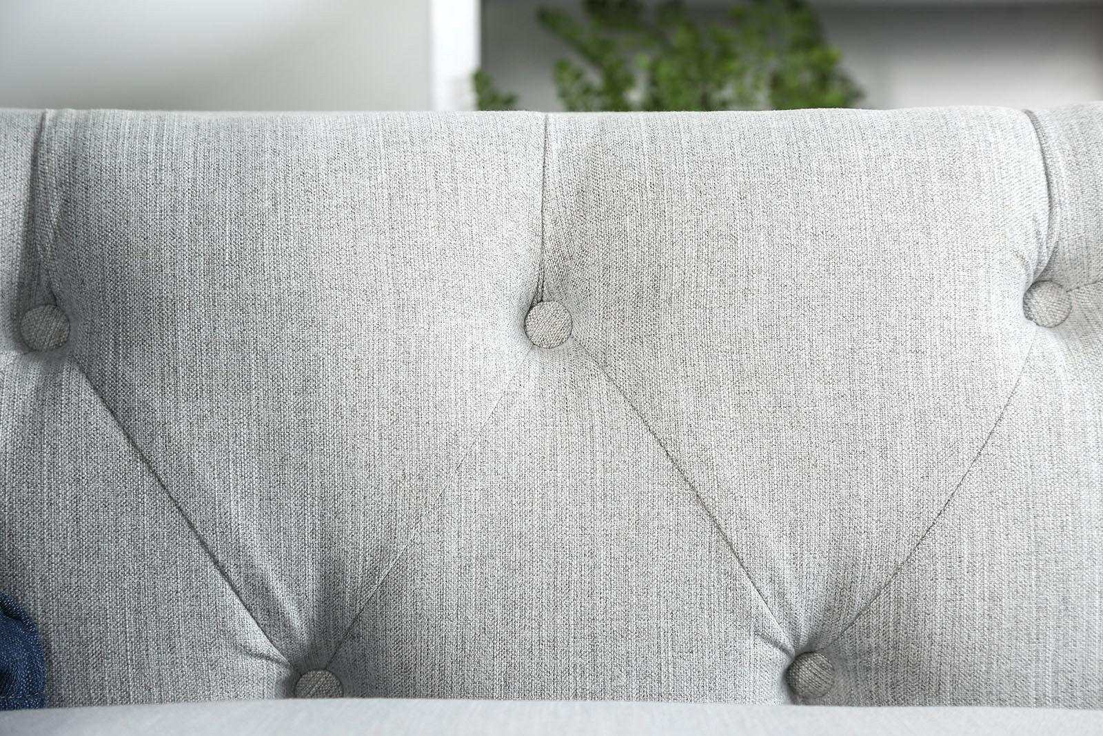 Ornella Light Gray & Blue L Shape Sectional Sofa - Image 6