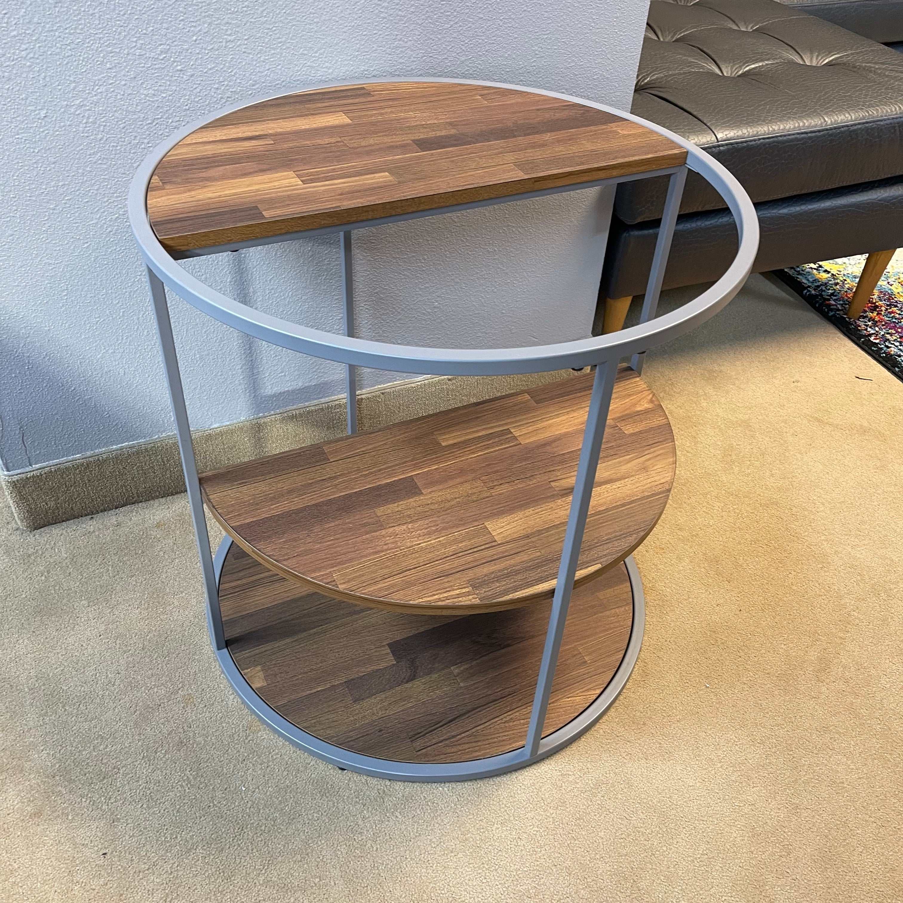 Orrin Gray & Walnut End Table - Image 7