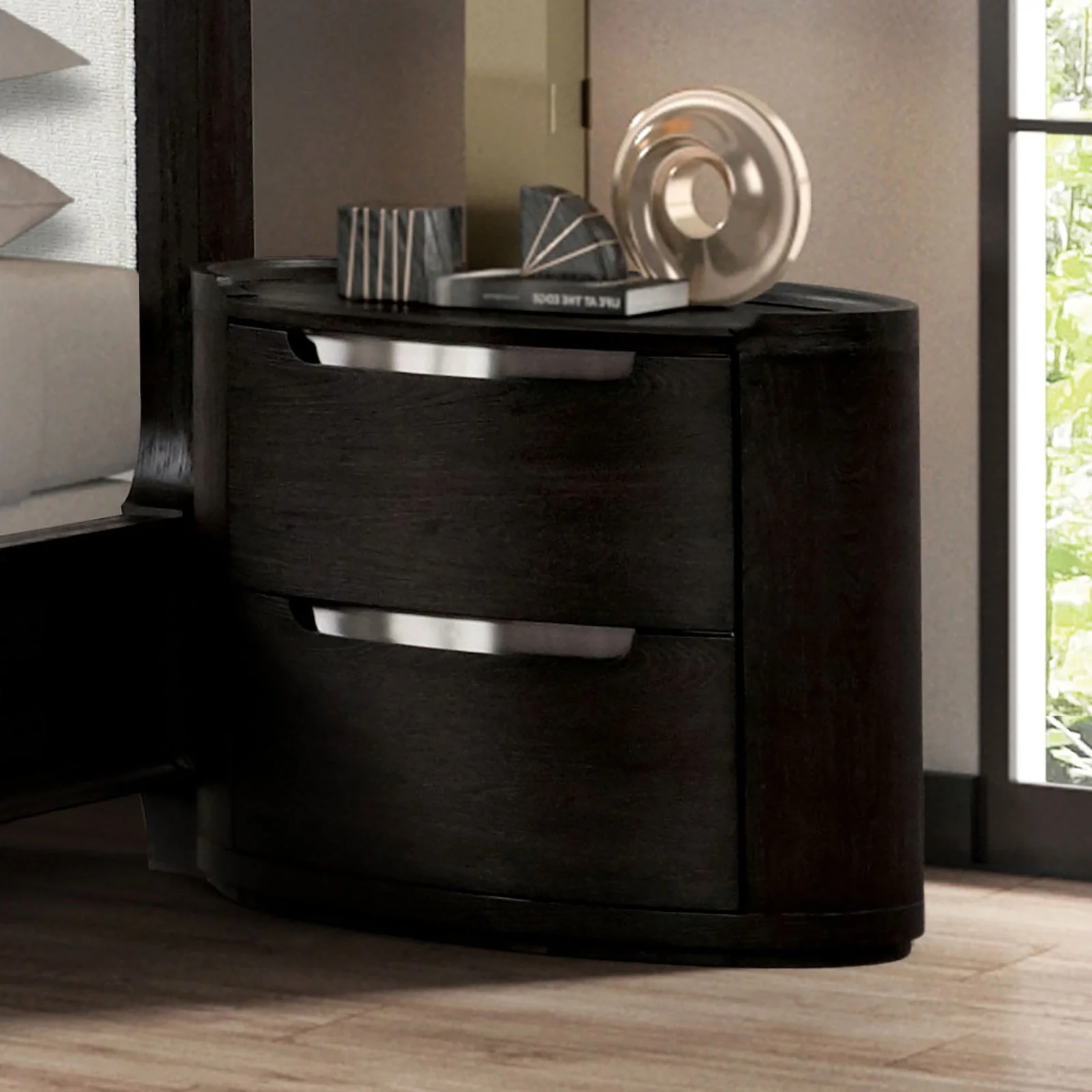 Osterley Black Nightstand - Image 2