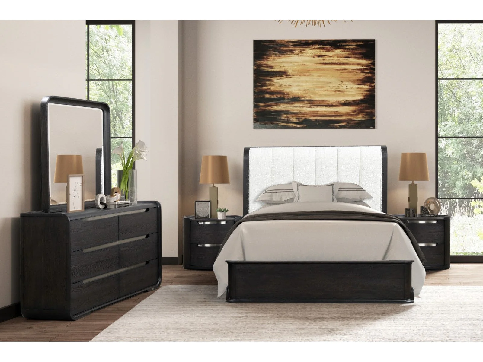 Osterley Black Queen 4 Piece Bedroom Set