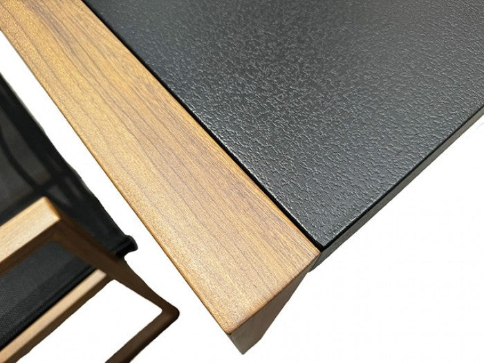 Oswego Black-Natural Outdoor Dining Table - Image 2