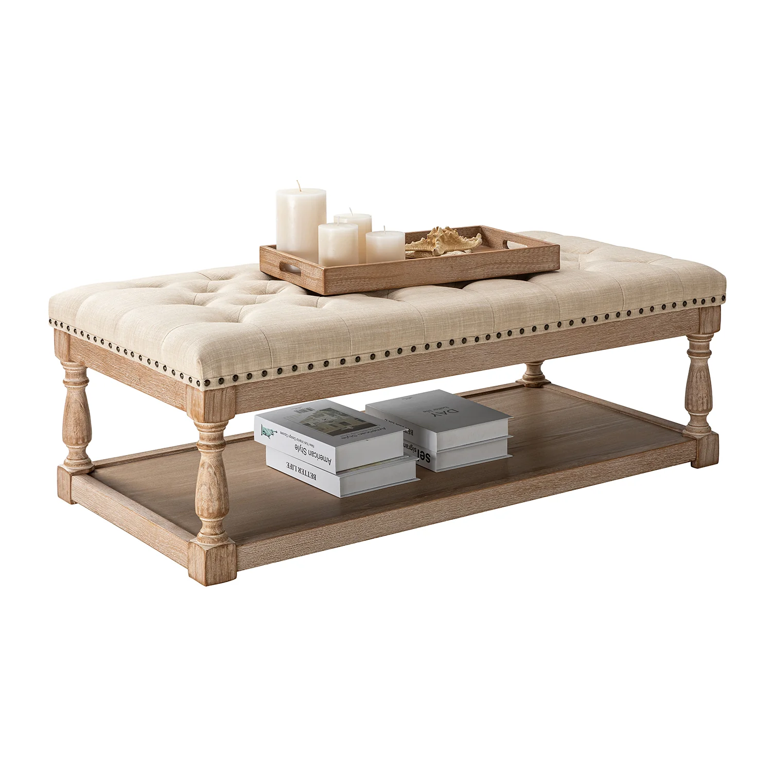 Jordan Upholstered Storage Ottoman in Linen - Image 3