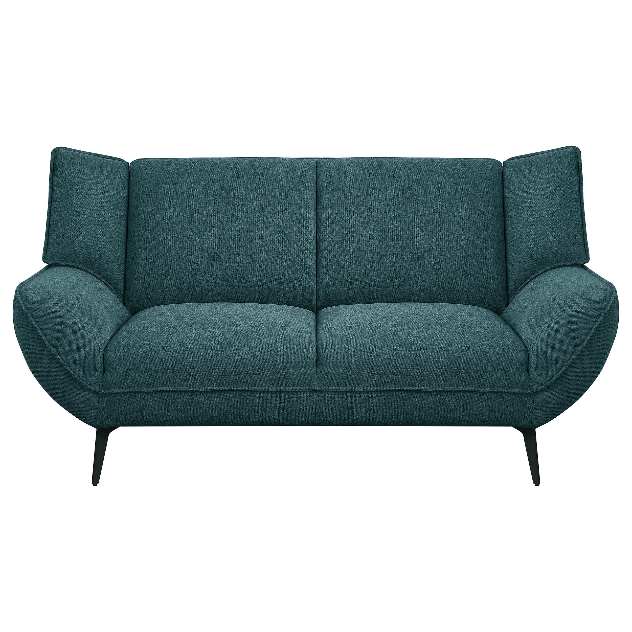 Acton Upholstered Flared Arm Loveseat Teal Blue - Image 4