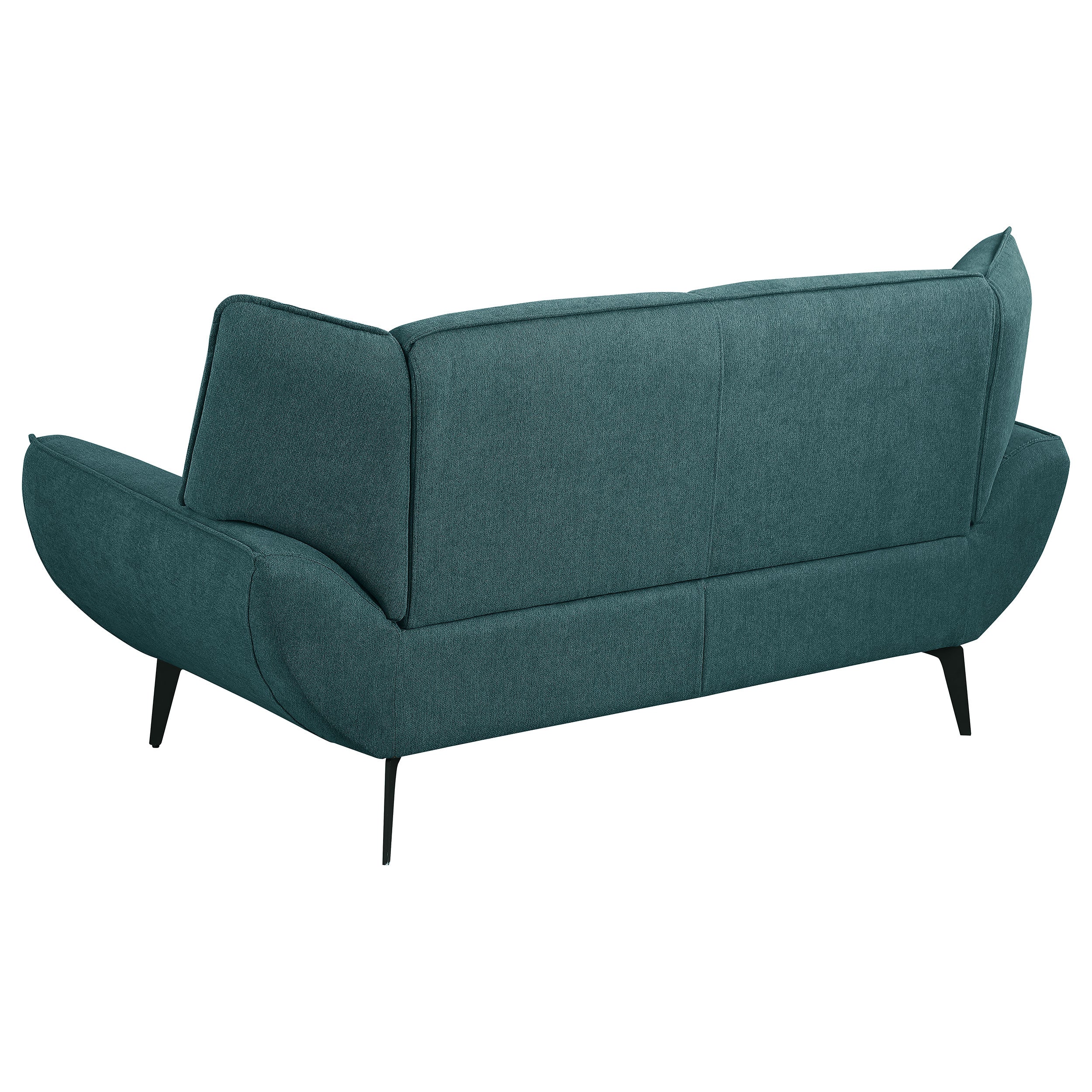 Acton Upholstered Flared Arm Loveseat Teal Blue - Image 7
