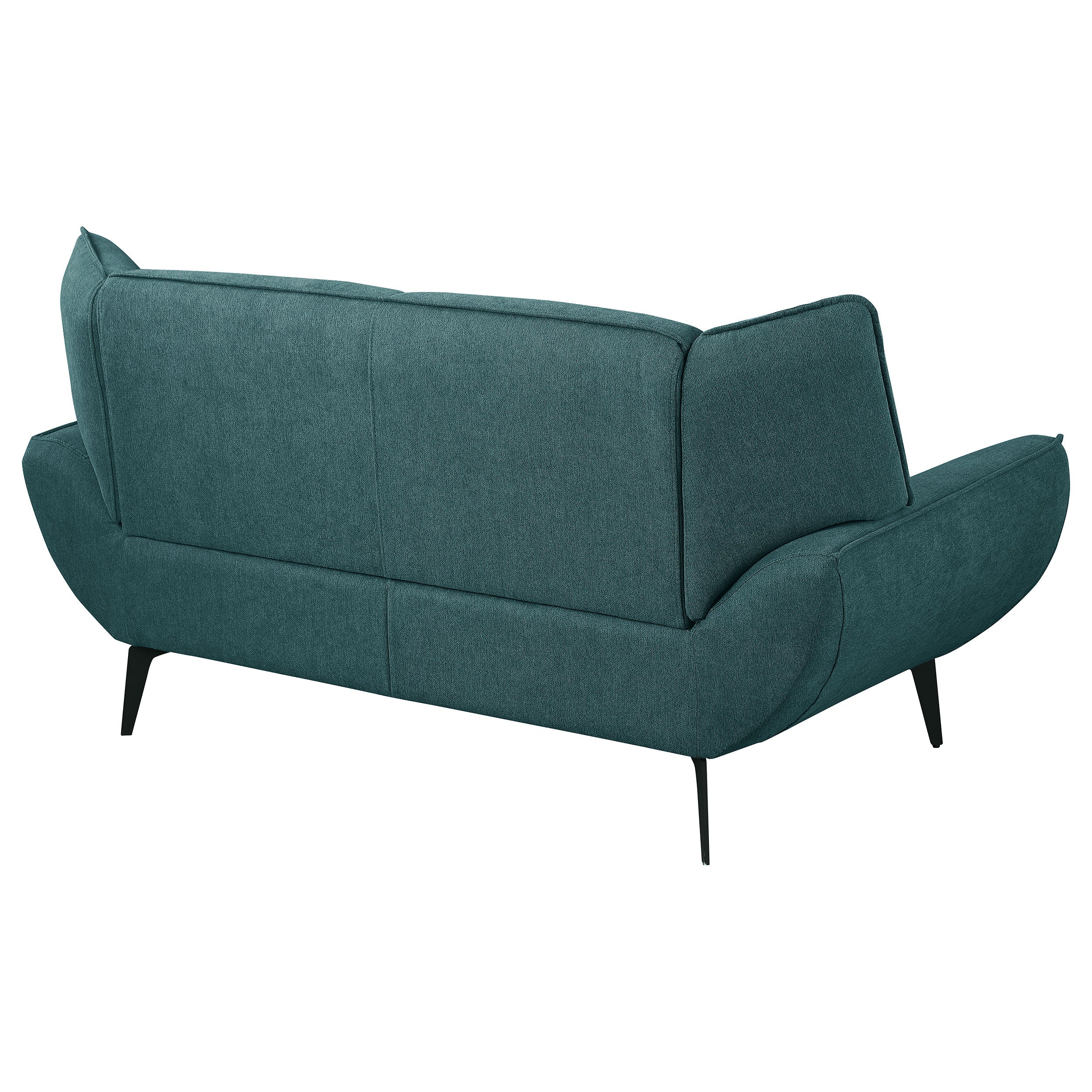 Acton Upholstered Flared Arm Loveseat Teal Blue - Image 8